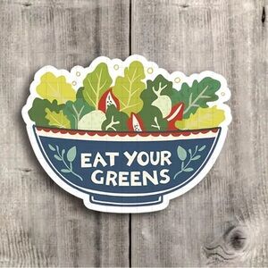Eat Your Greens Decorative Sticker